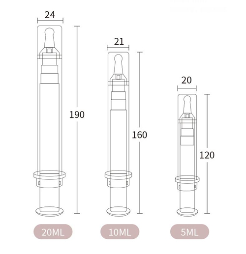 customized 10ml ultrasonic vacuum tube eye cream essence vials 05
